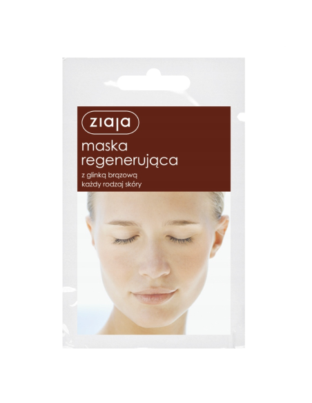 ZIAJA Maska Do Twarzy Regenerująca z Glinką Brązową 7ml