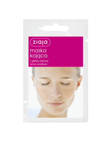 ZIAJA заспокійлива маска для обличчя з рожевою глиною 7 мл
