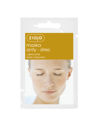 ZIAJA Maska Do Twarzy Ant-Stres z Glinką Żółtą 7ml
