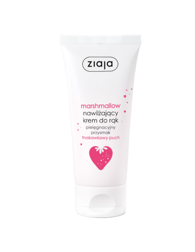 ZIAJA Marshmallow Nawilżający Krem Do Rąk Truskawkowy Puch 50ml