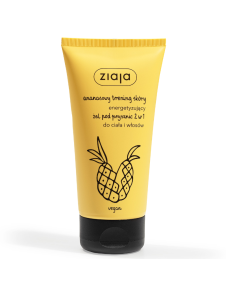 ZIAJA Ananasowy Żel Pod Prysznic 2w1 Do Ciała i Włosów 160ml