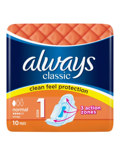 ALWAYS Podpaski Ze Skrzydełkami Classic 10szt