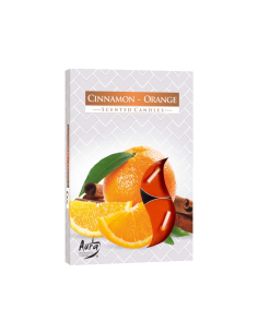 BISPOL Podgrzewacze 6 sztuk Pomarańcza Cynamon