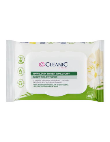 Cleanic Nawilżany Papier Toaletowy 40szt