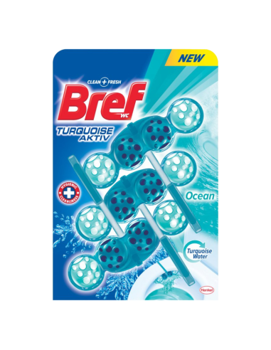BREF ColorActive+ Barwiące Kulki do WC 3x50g Ocean