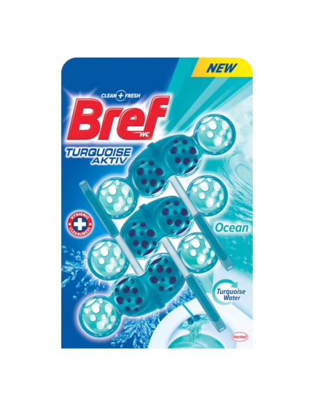BREF ColorActive+ Barwiące Kulki do WC 3x50g Ocean