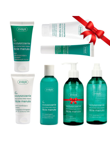 ZIAJA Zestaw kosmetyków Liście Manuka 6 szt + GRATIS