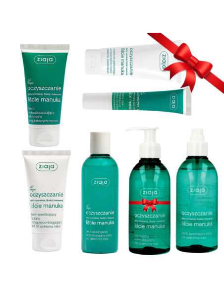 ZIAJA Zestaw kosmetyków Liście Manuka 6 szt + GRATIS