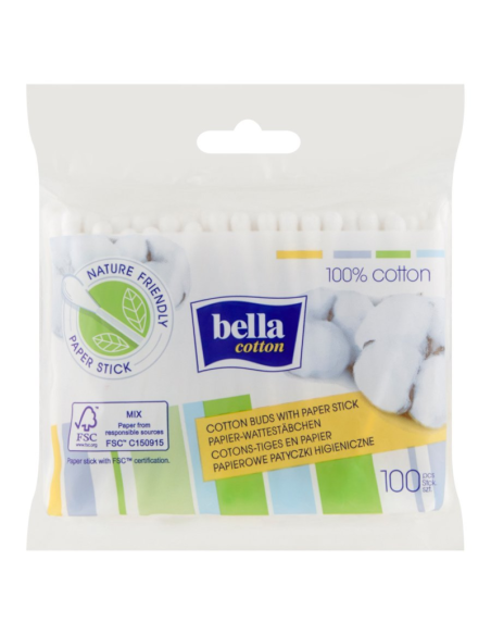 BELLA Patyczki Higieniczne Woreczek 100szt