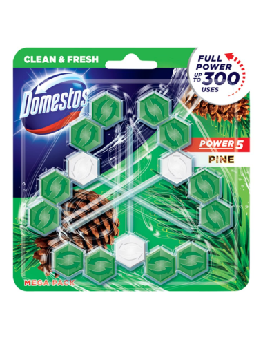 DOMESTOS Zawieszka Do WC Power Pine 3x55g