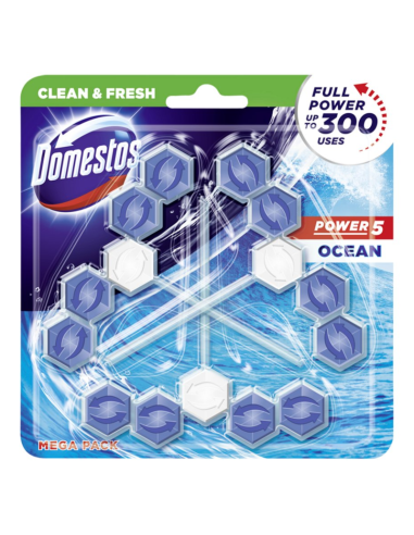 DOMESTOS Zawieszka Do WC Power Ocean 3x55g