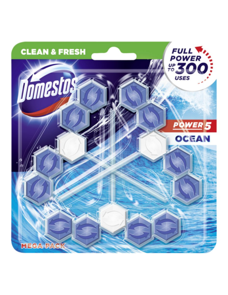 DOMESTOS Zawieszka Do WC Power Ocean 3x55g