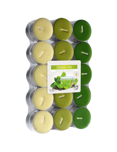 BISPOL Podgrzewacze zapachowe tealight 30szt Zielona Herbata