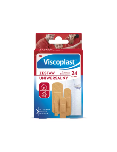 VISCOPLAST Zestaw Plastrów Uniwersalny 24 szt