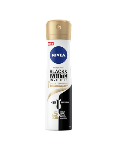 NIVEA Damski Dezodorant w Sprayu Black & White Silky 150ml