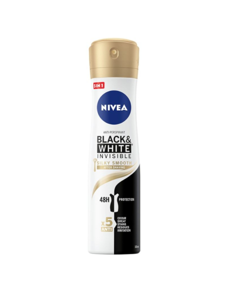 NIVEA Damski Dezodorant w Sprayu Black & White Silky 150ml