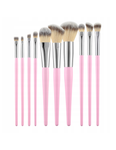 MIMO Zestaw 10 pędzli do makijażu Różowy
