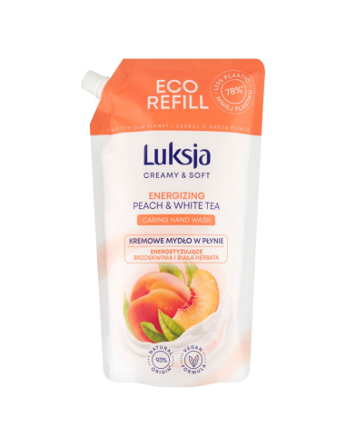 LUKSJA Mydło w Płynie Zapas Brzoskwinia i Biała Herbata 900ml