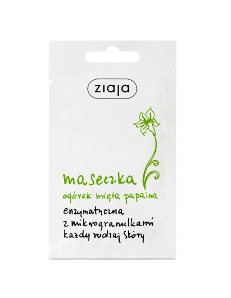 ZIAJA Maseczka Enzymatyczna Ogórek Mięta 7ml