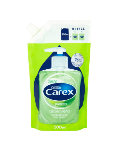 CAREX Mydło do rąk Antybakteryjne Aloe Vera 500ml Zapas