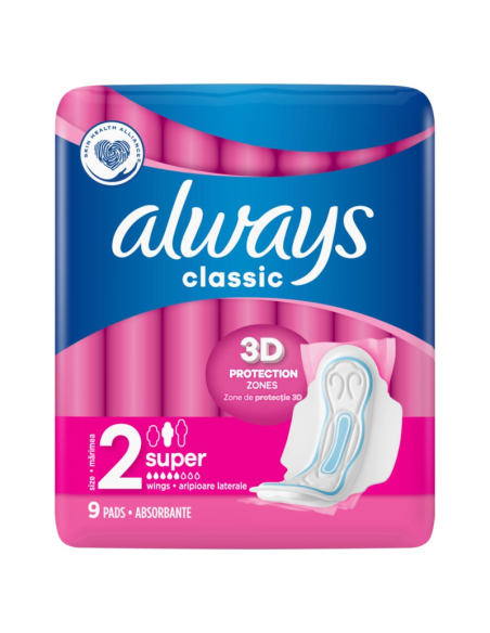 ALWAYS Podpaski Higieniczne Ze Skrzydełkami Classic Maxi 9szt