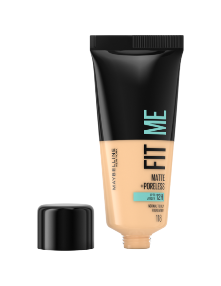 Maybelline Fit Me! Matte + Poreless Podkład Matujący 118 Nude 30ml