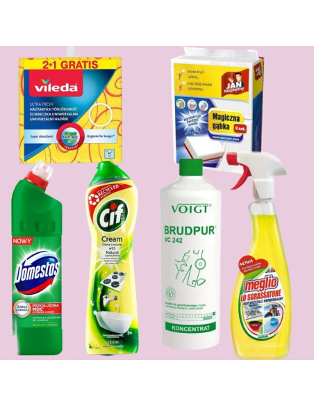 Zestaw Perfekcyjny do Domu 6szt Domestos Vileda Meglio Cif