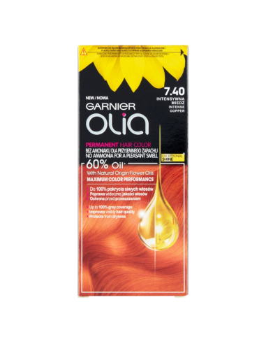 GARNIER Olia Farba do Włosów 7.4 Intensywna Miedź