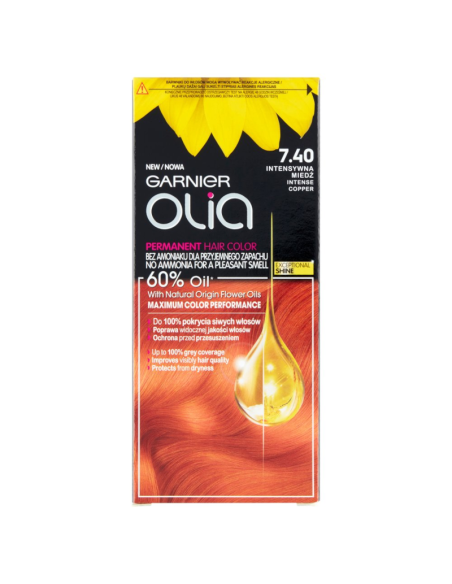 GARNIER Olia Farba do Włosów 7.4 Intensywna Miedź
