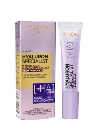 L'OREAL Hyaluron Specialist Krem Pod Oczy Wypełniająca Kuracja Nawilżająca 15ml