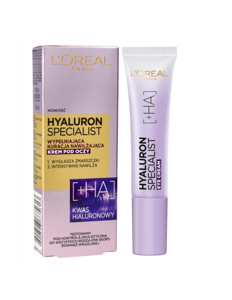 L'OREAL Hyaluron Specialist Krem Pod Oczy Wypełniająca Kuracja Nawilżająca 15ml
