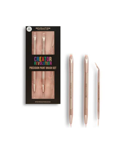 MAKEUP REVOLUTION Zestaw Pędzli do Precyzyjnego Makijażu 3szt