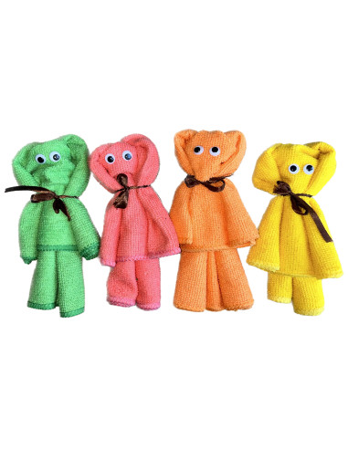 MISIE FIBRUSIE Zestaw 4 Średnich Ściereczek z Mikrofazy Mikrofibra