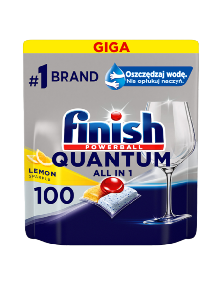 FINISH Quantum All in 1 Tabletki do Zmywarki Lemon 100 szt