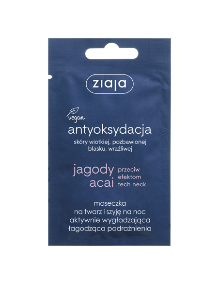 ZIAJA Jagody Acai Antyoksydacja Maseczka Aktywnie Wygładzająca