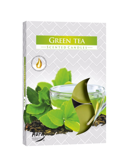 BISPOL Podgrzewacze zapachowe tealight 6szt Zielona Herbata