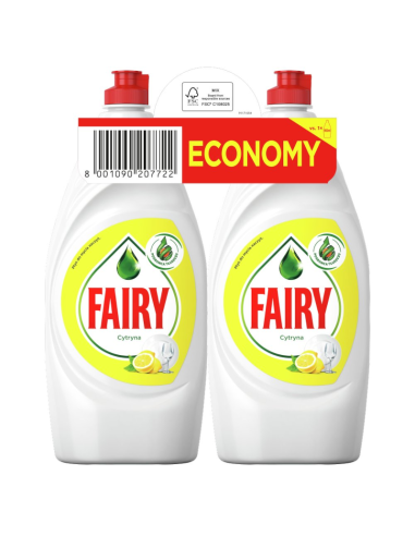 FAIRY Płyn do Naczyń DuoPack Lemon 2x900ml
