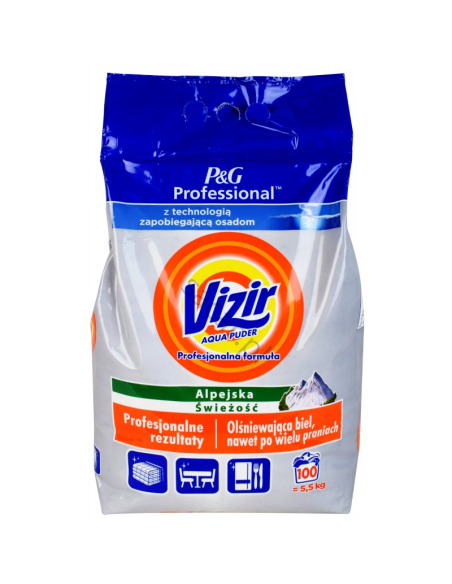 VIZIR Professional Proszek do prania białego Alpejska Świeżość 5.5kg 100 prań