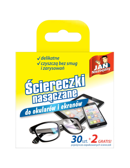 Jan Niezbędny Ściereczki Nasączane do Okularów 30szt