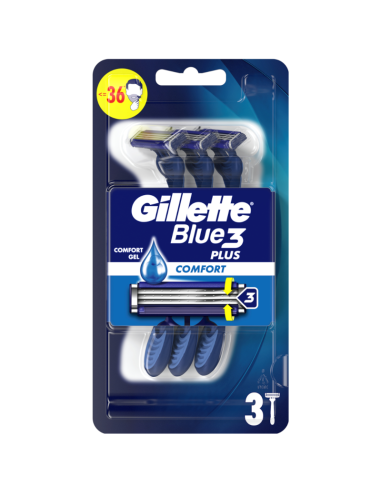 GILLETTE Blue3 Jednorazowe Maszynki do Golenia 3szt