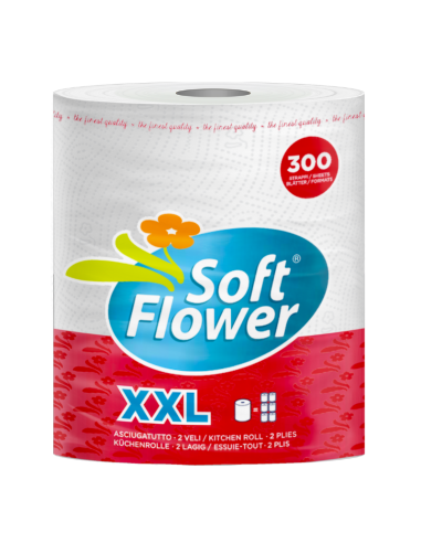 SOFT FLOWER Ręcznik Kuchenny 2-warstwowy Rolka XXL