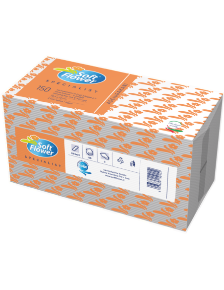 SOFT FLOWER Chusteczki Składane 2-warstwowe 150 szt