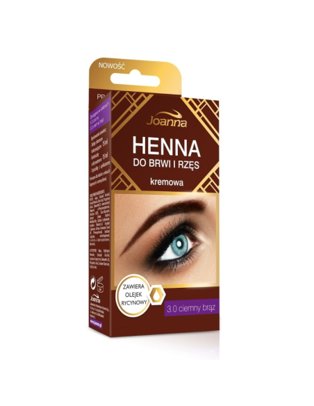 JOANNA Kremowa Henna do Brwi i Rzęs 3.0 Ciemny Brąz