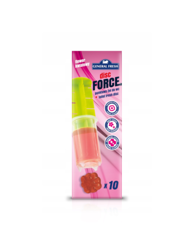GENERAL FRESH Krążek Żelowy do WC Kwiat 60ml 10 szt