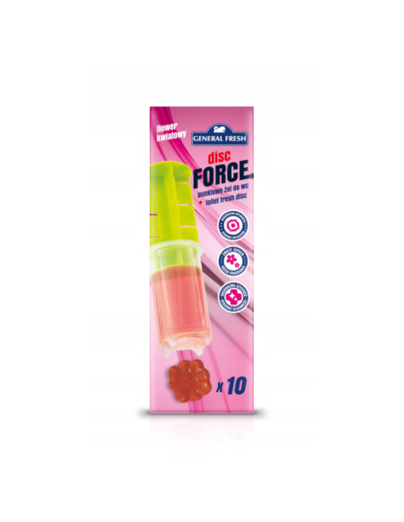 GENERAL FRESH Krążek Żelowy do WC Kwiat 60ml 10 szt