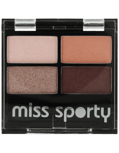MISS SPORTY Studio Colour Quattro Eye Shadow cienie do powiek 403 Smoky Brown Eyes 5 g
