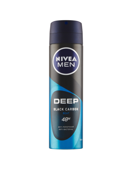 NIVEA Men Antyperspirant Spray Deep Black Carbon Beat 48H 150ml