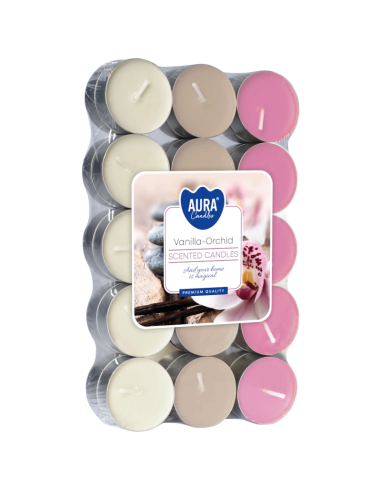BISPOL Aura Podgrzewacze Zapachowe Tealight Wanilia 30szt