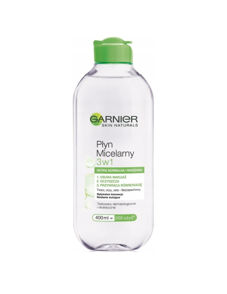 GARNIER Skin Naturals Płyn Micelarny 3w1 Skóra Wrażliwa i Mieszana 400ml