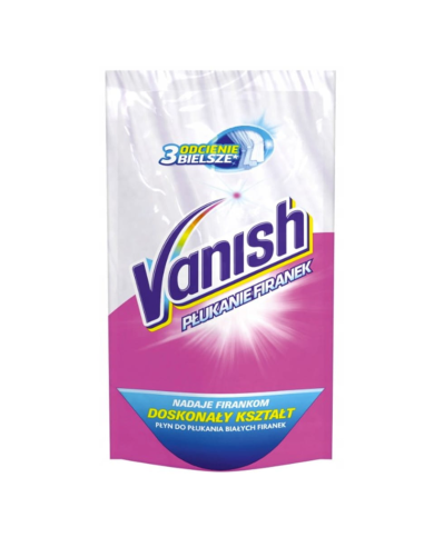 VANISH Płyn do Płukania Białych Firanek Wybielający Saszetka 125ml